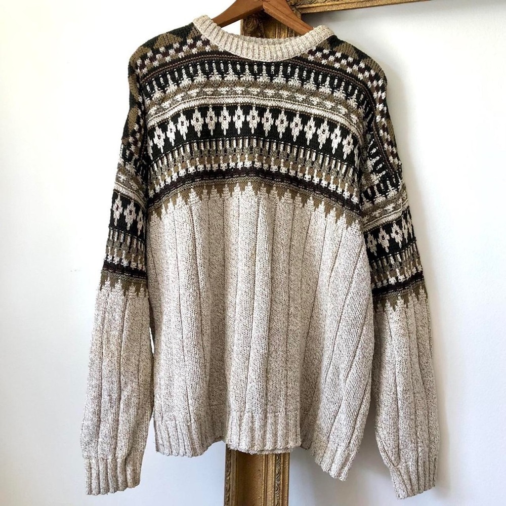 1990s vintage fair isle pullover